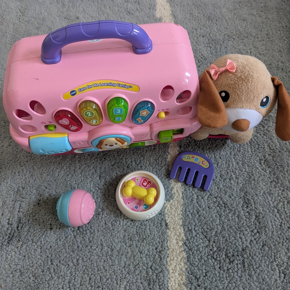 Pink and Purple Learning Puppy Toy Set